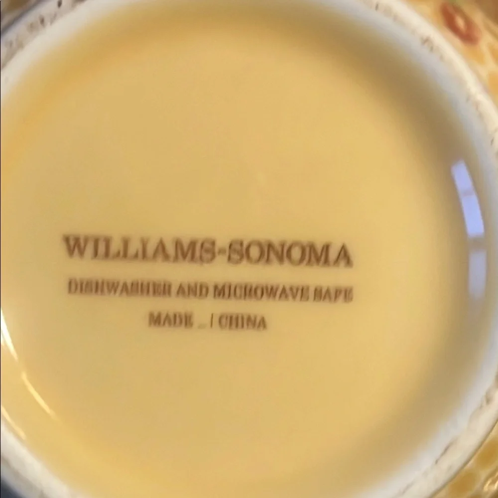 Williams Sonoma Yellow Honeycomb Serveware Set
